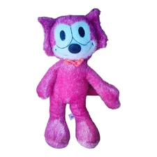 VTG 2006 RARE Felix the Cat Plush Sparkly Doll 16" Toy Factory Purple Red Bowtie