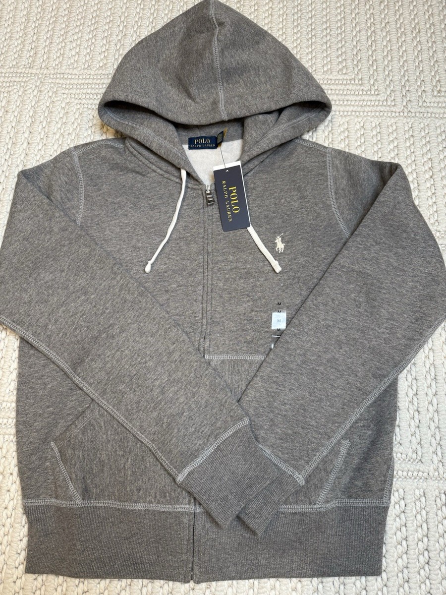 NWT Polo Ralph Lauren Women's Full Zip Hoodie Sweatshirt Grey HTR NWT Polo Ralph Lauren Women's Full Zip Hoodie Sweatshirt Grey HTR