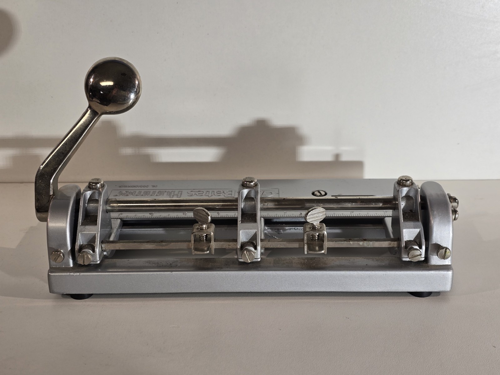 Vintage GBC Bates Hummer Heavy Duty Large 3 Three Hole Punch Adjustable Spacing