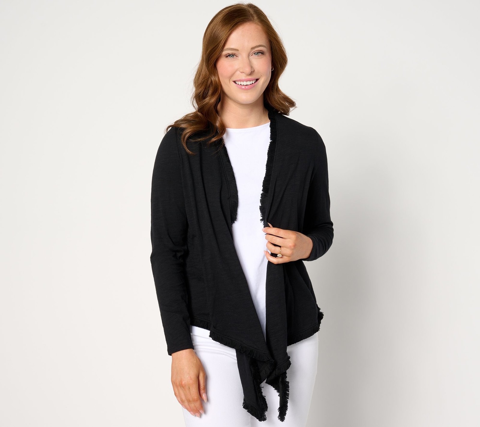 Belle by Kim Gravel Women's Top Sweater Sz 2XS (XXS) Slub Knit Black A648182