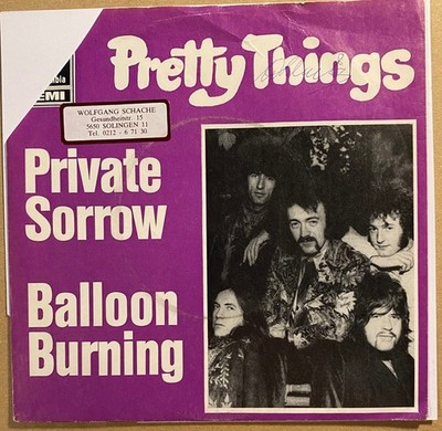 PRETTY THINGS - Private Sorrow / Balloon Burning - 1968 German 7'' P/S - HEAR