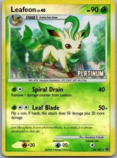 Pokémon Leafeon 24/100 Platinum Stamped Rare Reverse Holo Majestic Dawn on eBay