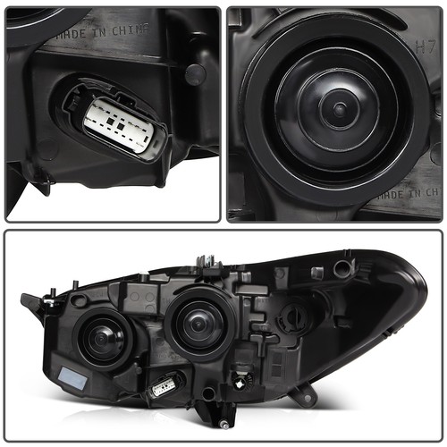 For 1.5L 2.0L 2.5L 2014-2016 Ford Fusion Headlight Assembly Black Housing Pair - Picture 8 of 8