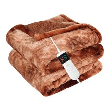 Electric Heated Blanket Throw 50''x60''Size Faux Fur Heating Blanket