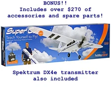 RARE! HobbyZone Super Cub HBZ7400 w/DX4e & accessories & TONS of parts! (Read)