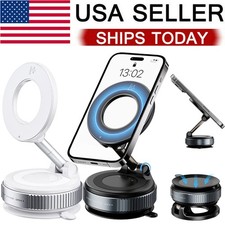 360 Adjustable Magnetic Vacuum Suction Cup Car Phone Holder Mount for MagSafe