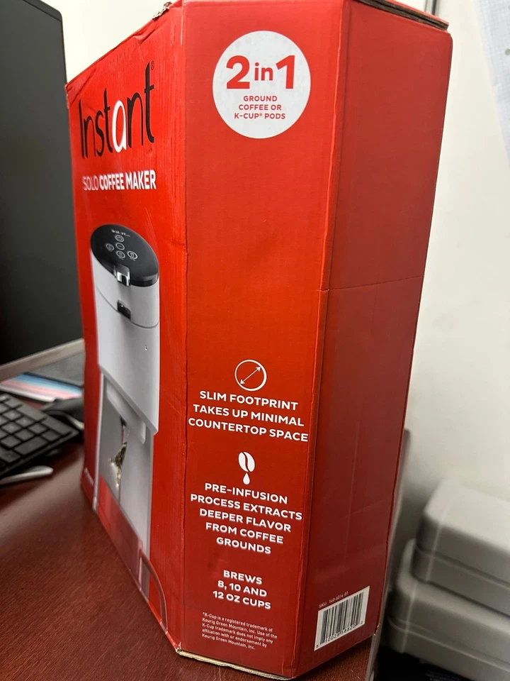 Instant Solo 2-in-1 Single Serve Coffee Maker for K-Cup Pods and Ground Coffee — 第 3/4 张图片