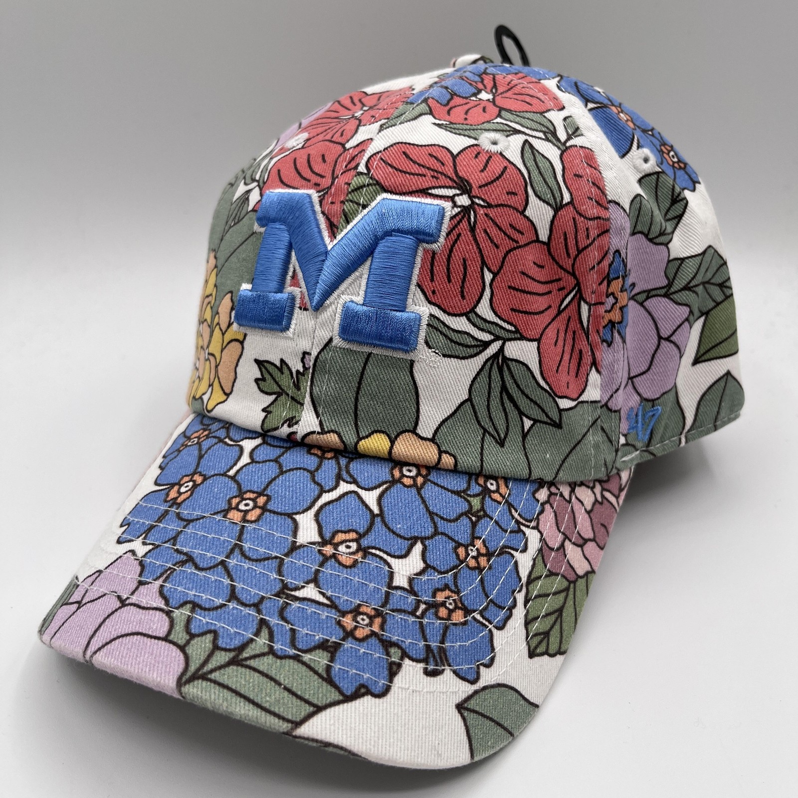Michigan Wolverines Womens 47 Brand Hat Cap Strap Back Floral NCAA Football NEW