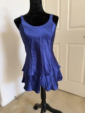 Victoria's Secret 100 Silk 2 Piece Camisole Pajama. Size S Blue
