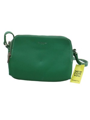 David Jones Damen Tasche Grün 100% Kunstleder Crossbody