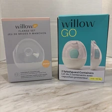 Willow Go 24mm Flange Sets x2, & 5oz Splashguard Container Set