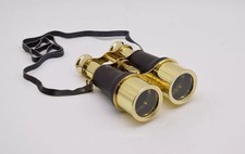 Antique Pirate Spyglass Collectible 6" Nautical Leather  Brass Binocular