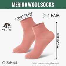 1-3 Pairs Men Women Wool Blend Hiking Socks Thick Warm Sports Crew Socks