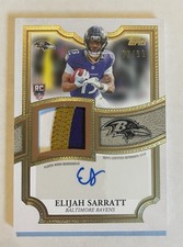 2026 Topps Flagship Elijah Sarratt Rookie Patch Auto /99 RPA 3-CLR Patch Ravens
