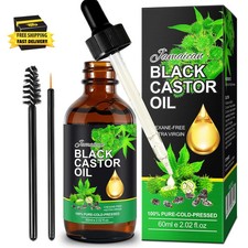 Jamaican Black Castor Oil, Castor Oil Organic Cold Pressed Unrefined, Pure Natur