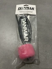 Danmar Pink Felt Bass Drum Beater, Black Shaft