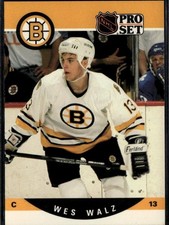 1990-91 Pro Set #589 Wes Walz RC Boston Bruins