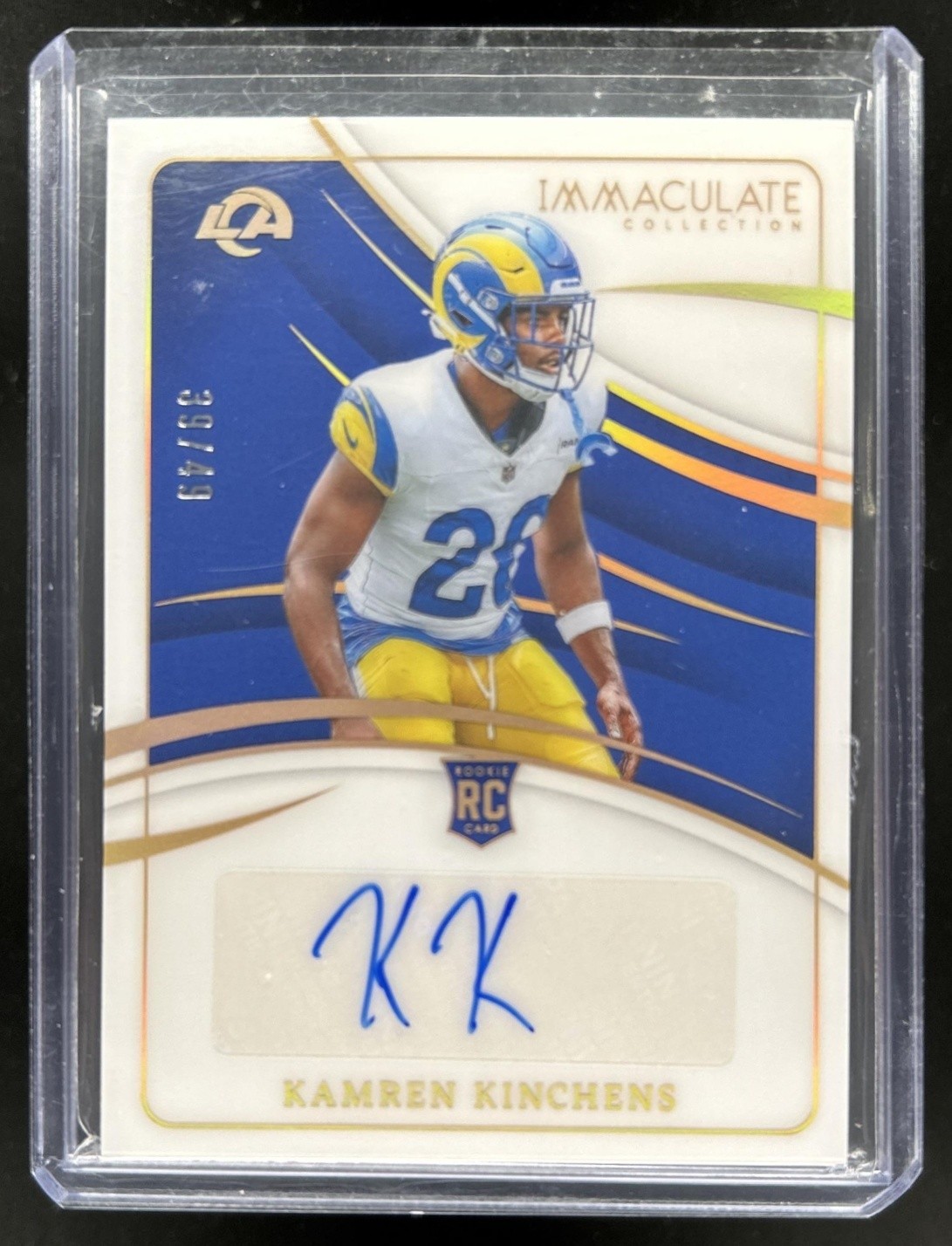 Kamren Kinchens Panini Immaculate Collection Rookie Autographs #RAKKS Gold