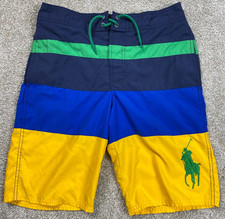 Polo Ralph Lauren Shorts Youth Large Boys 14-16 Swim Trunks Mesh Lined Big Pony