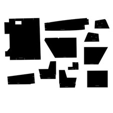 Cab Foam Kit with Headliner - Black fits Case 4490 4690 4890