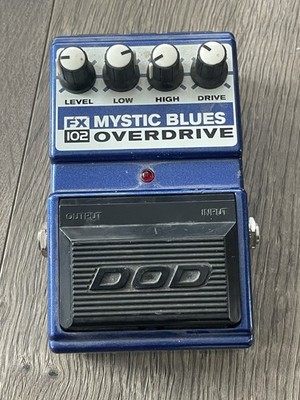Vintage DOD FX102 Mystic Blues Overdrive Guitar Effect Pedal USA