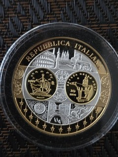 SAN MARINO FIRST COMMEMORATIVE 20 EURO 2002 1600 Years Ravenna Silver Medal