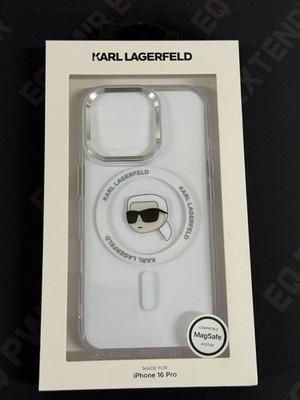 Karl Lagerfeld Clear Hard Case for iPhone 16 Pro MagSafe Compatible Clear/Silver