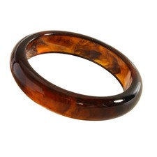 Colorful Geometric Round Circle Resin Acrylic Bangle Bracelet Cute Handmade Chun