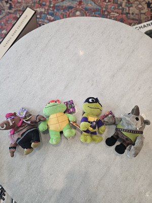 4X Teenage Mutant Ninja Turtles: Mutant Mayhem Plush Toys 8 inch TMNT Soft Dolls
