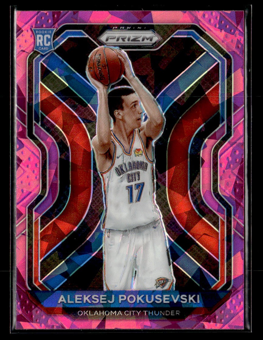 2020-21 Panini Prizm #264 Aleksej Pokusevski Pink Ice Prizms Rookie card