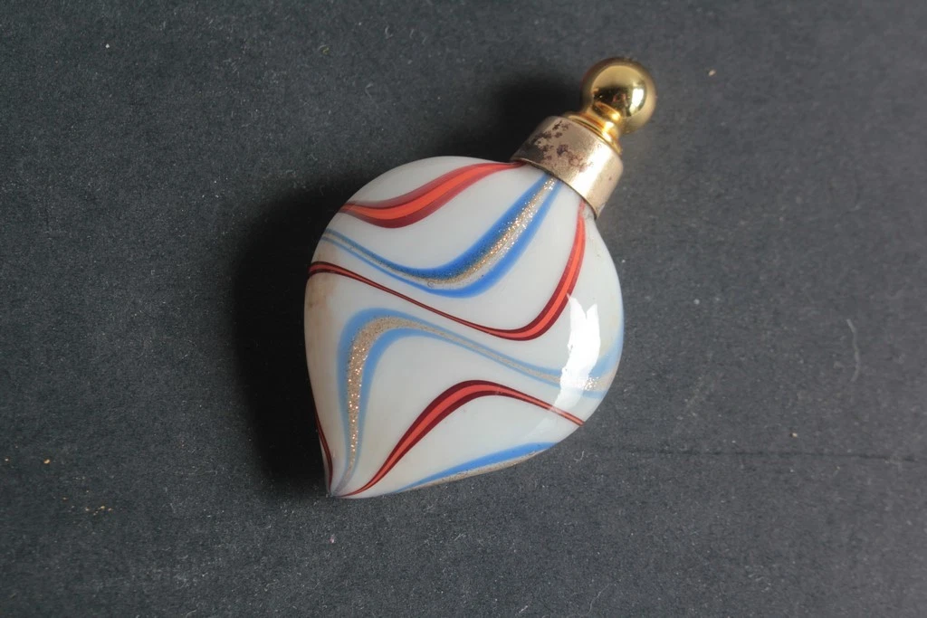 Pendentif Miniature Verre De Murano Ours En Gomme, Flacon Parfum Féérique NEUF