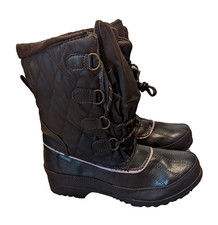 Athletech Womens Snow Boots Ladies Thermal Winter Boots Mid Calf Brown