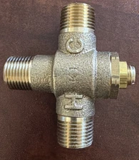 Powers Watts NPT Thermostatic Mixing Valve Assembly RB LFE480-00 Lead Free 1/2"