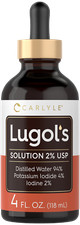 Lugols Iodine 2  Solution  4 fl oz  Potassium Iodide and Iodine  by Carlyle