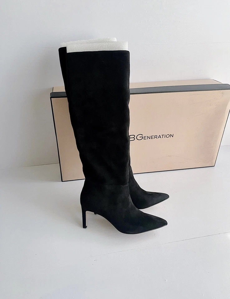 ✨ Новый BCBGENERATION Marlo искусственной замши сутулиться вкратце высокие ботинки черный размер 7 М - Изображение 2 из 4