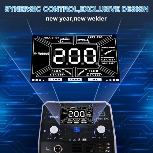 200Amp MIG Welder 120V 240V 5 in 1 Welding Machine, Multiprocess for Gasless - Picture 4 of 6