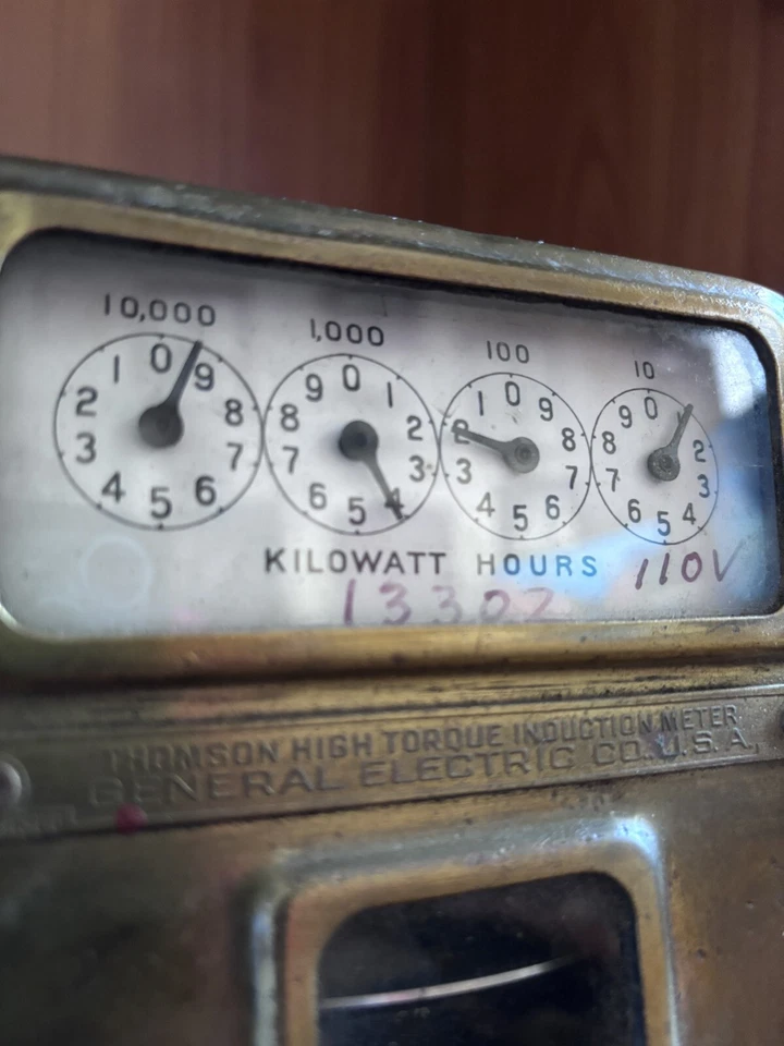 Vintage or Antique Power Meter GE Thomson High Torque Watt Hour Meter r1s4 - Image 4 of 4