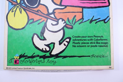 VTG Colorforms Come Home Snoopy Set 1972 Kids Toy Stickers Peanuts Charlie Brown - Picture 12 of 12