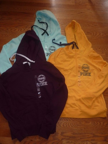Pull Hoodie Victoria's Secret PINK - Col Montant (funnel Neck) 1/4 Zip - Neuf Avec étiquettes (NWT)