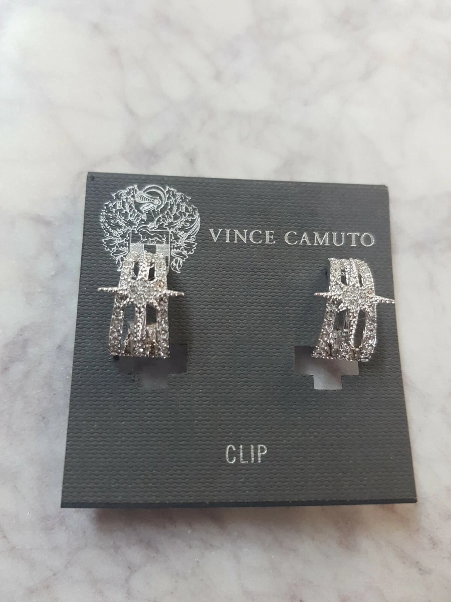 VINCE CAMUTO Drama Rhinestone Clip Earrings 108 eBay