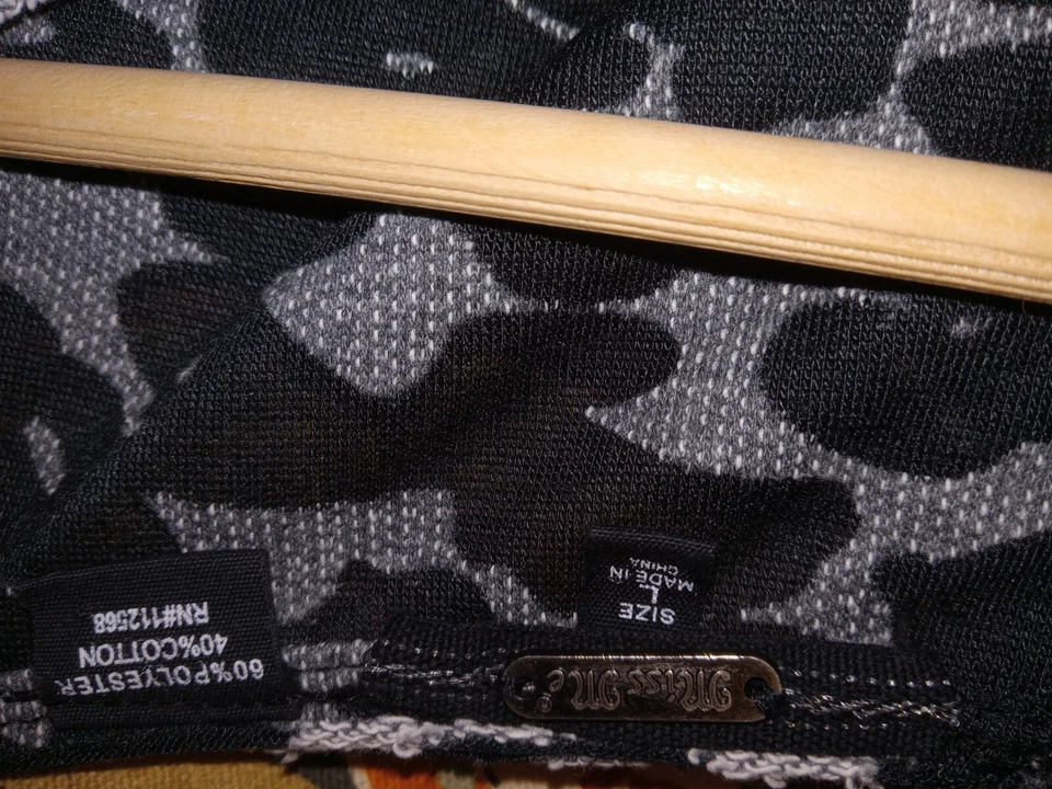 Женская футболка Miss Me с крупным анималистическим принтом с длинным рукавом прозрачная - Изображение 3 из 3