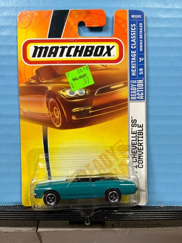 1/64 MATCHBOX HERITAGE CLASSICS '71 CHEVELLE SS CONVERTIBILE #5 VERDE - Foto 1 di 2