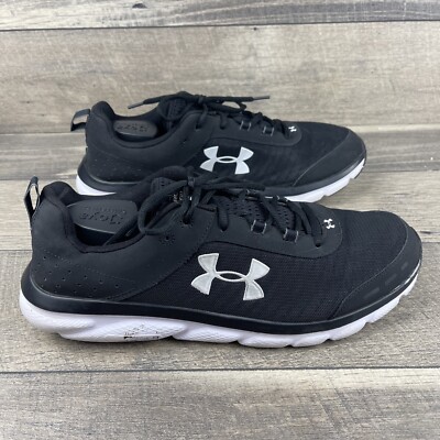 Size 14 - Under Armour Charged Assert 8 Black White for sale  display picture 1