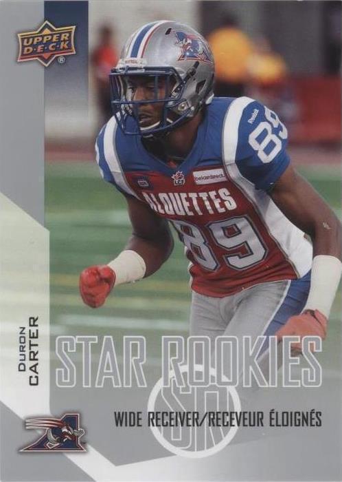 2014 Upper Deck CFL - Star Rookies Duron Carter #163 (RC) for sale ...
