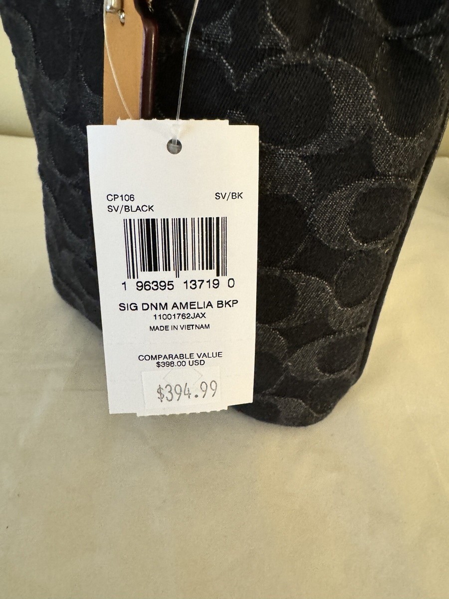 Coach CP106 Amelia Convertible Backpack In Signature Denim