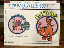 Scooby Doo  Friends vintage iron on transfers. Mccalls 5571 Hanna Barbera 1976