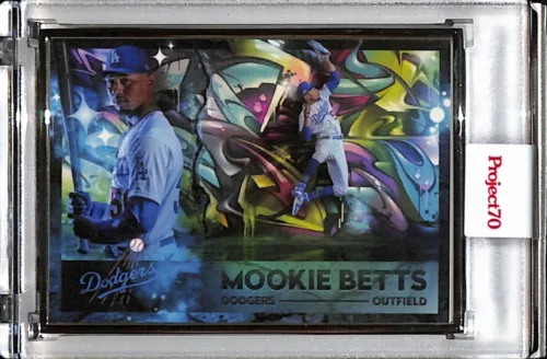 2021 TOPPS PROJECT 70 #403 MOOKIE BETTS by MIKAEL B. - P70 AP SILVER FRAME 2/51