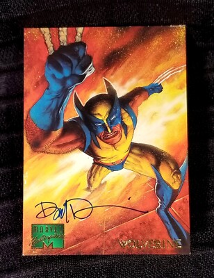 1995 Fleer Marvel Masterpieces WOLVERINE DAVE DEVRIES Signed Comic CARD X-Men