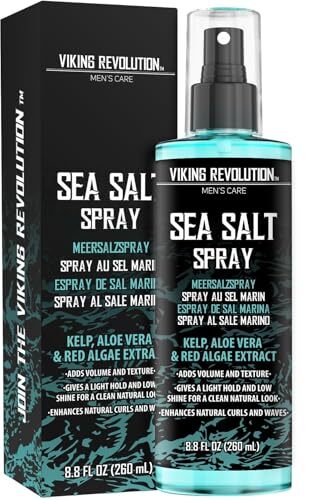 Viking Revolution Sea Salt Spray for Hair Me,Texturizing with Kelp, Aloe Vera8oz