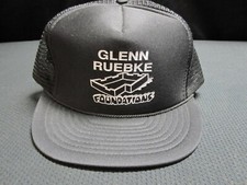 Vintage Advertising Glenn Ruebke Foundations Mesh Trucker Snapback Cap Hat~ 7977